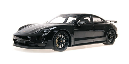 Rakuten - Minichamps ミニチャンプス 1/18 ミニカー レジン プロポーションモデル 2024年モデル ポルシェ Porsche Taycan Turbo GT 2024 ブラックメタリック