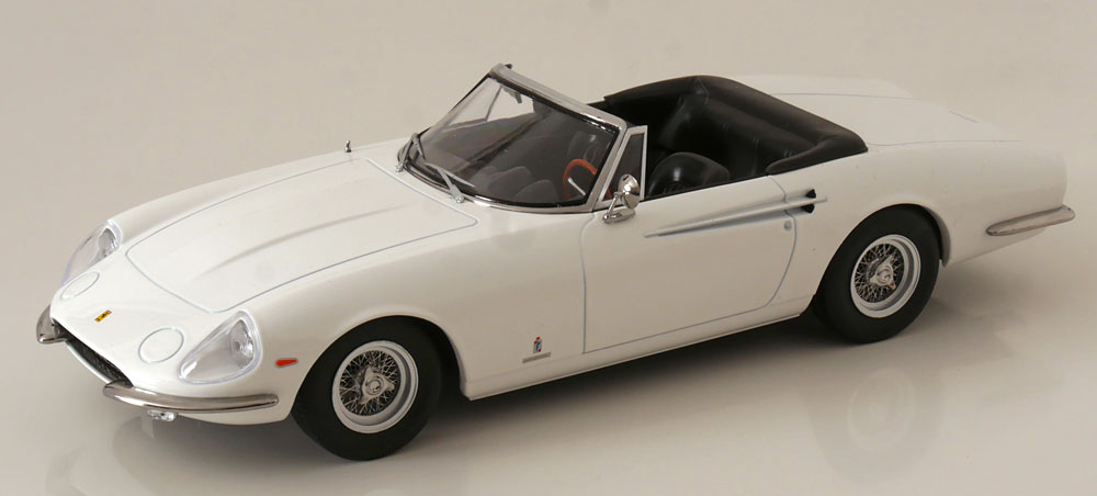 308 - KK Scale 1/18 ミニカー ダイキャストモデル 1966年モデル フェラーリ FERRARI - 365 CALIFORNIA SPIDER 1966 ホワイト