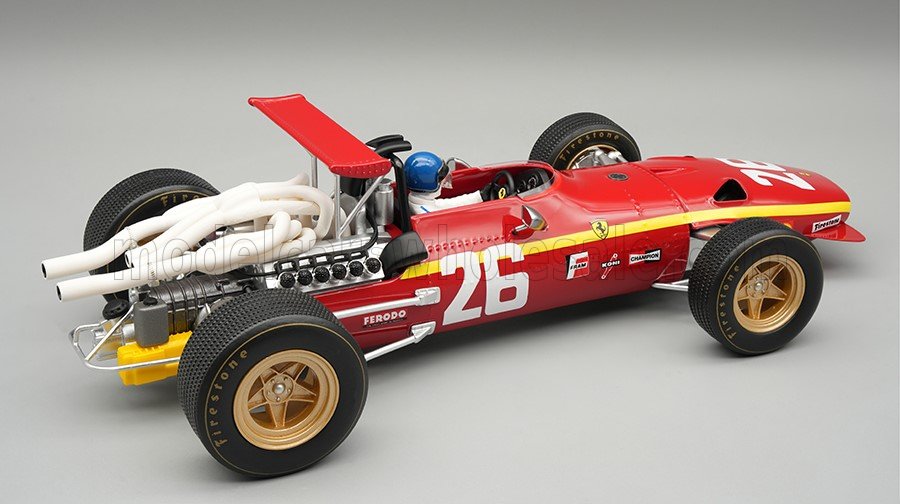 Tecnomodel テクノモデル 1/18 ミニカー レジン プロポーションモデル 1968年フランスGP 優勝モデル フェラーリ FERRARI - F1 312 SCUDERIA FERRARI No.26 WINNER FRENCH GP (with pilot figure) 1968 JACKY ICKX ジャッキー・イクス ドライバーフィギュア付き