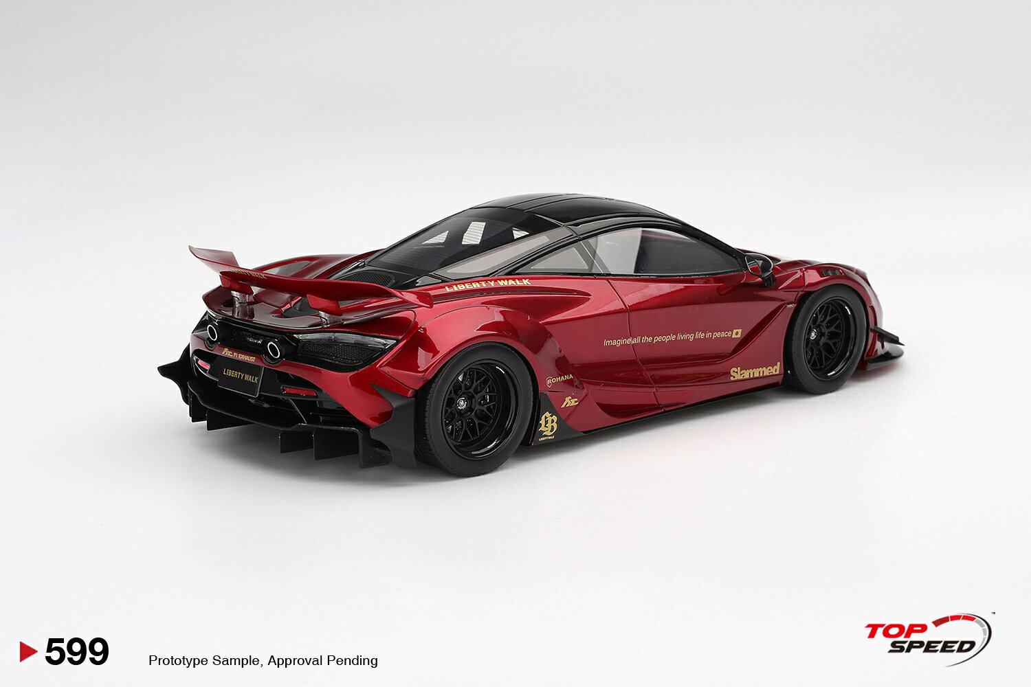 Top Speed 1/18 ミニカー レジン プロポーションモデル 2024年モデル マクラーレン McLAREN - 720S LB WORKS 2024 - GEM RED レッド 2