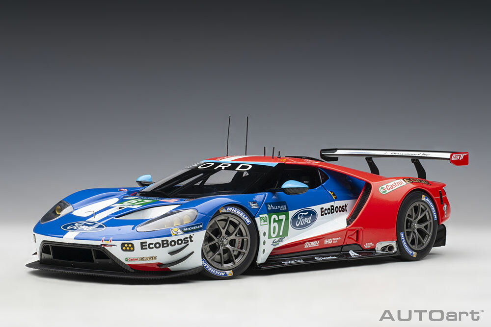 Rakuten - AUTOart オートアート 1/18 ミニカー コンポジットダイキャストモデル 2017年ルマン24時間 LMGTE Pro Class 2位 フォード GT No.672017 Le Mans LMGTE Pro Class 2nd Ford GT No.67 1:18 AUTOart