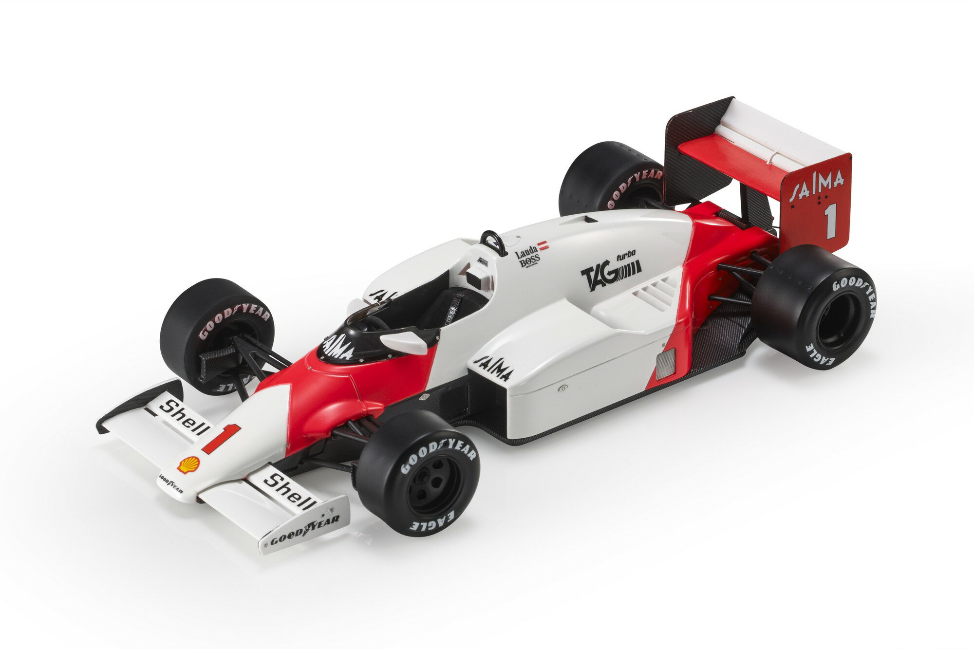 GP Replicas 1/18 ミニカー レジン プロポーションモデル 1985年シーズン マクラーレン McLAREN - F1 MP4/2B SEASON 1985 アクリルケース付