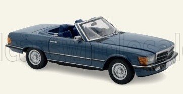 Norev ノレヴ 1/18 ミニカー ダイキャストモデル 1982年モデル メルセデスベンツ MERCEDES BENZ - SL-CLASS 500SL CABRIOLET (R107) 1982 - LABRADOR BLUE ブルー