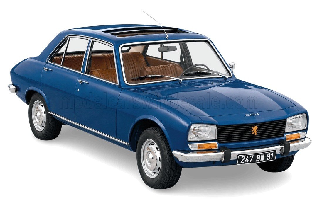 Norev ノレヴ 1/18 ミニカー ダイキャストモデル 1970年モデル プジョー PEUGEOT - 504 1970 カリビアンブルー