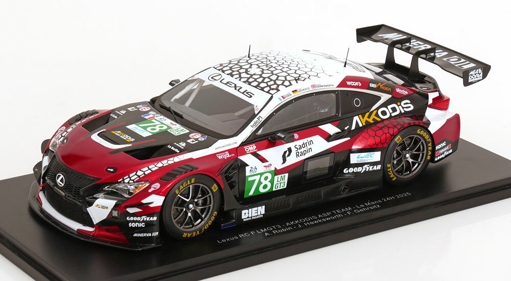 Rakuten - Spark 1/18 ミニカー レジン プロポーションモデル 2025年ルマン24時間 レクサス LEXUS - RC F GT3 5.0L V8 TEAM AKKODIS ASP No.78 24h LE MANS 2025 FINN GEHRSITZ - JACK HAWKSWORTH - ARNOLD ROBIN