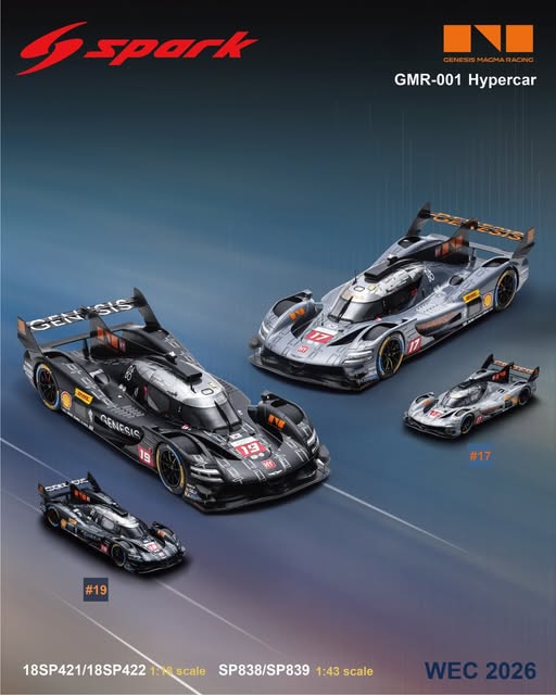 Rakuten - Spark 1/18 ミニカー レジン プロポーションモデル 2026年モデル ジェネシス GENESIS GMR-001 - HYPERCAR No.19 2026