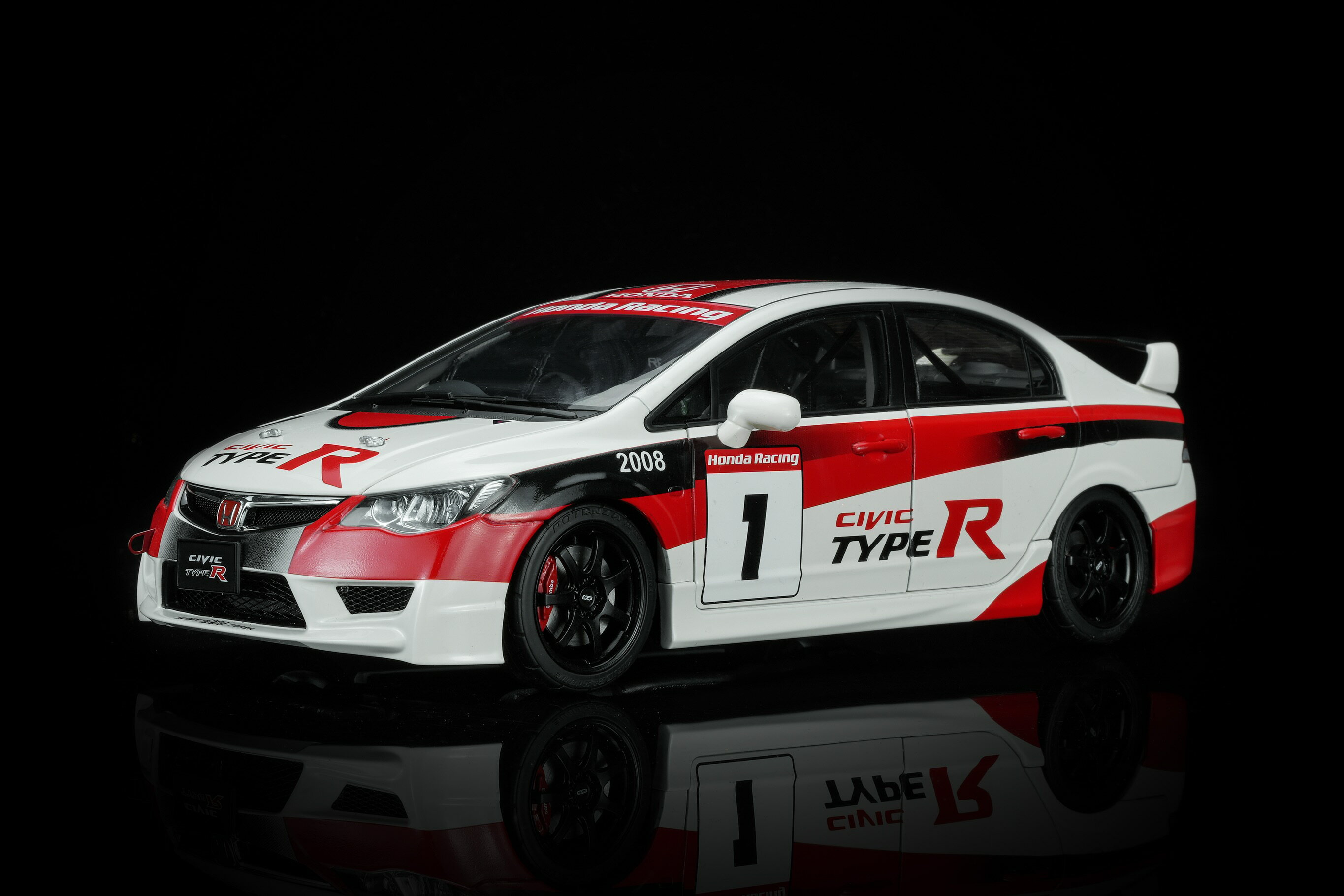 MotorHelix モーターヘリックス 1/18 ミニカー ダイキャストモデル 2012年モデル ホンダ シビック HONDA - CIVIC TYPE-R No.1 JAPAN ONE MAKE RACE 2012