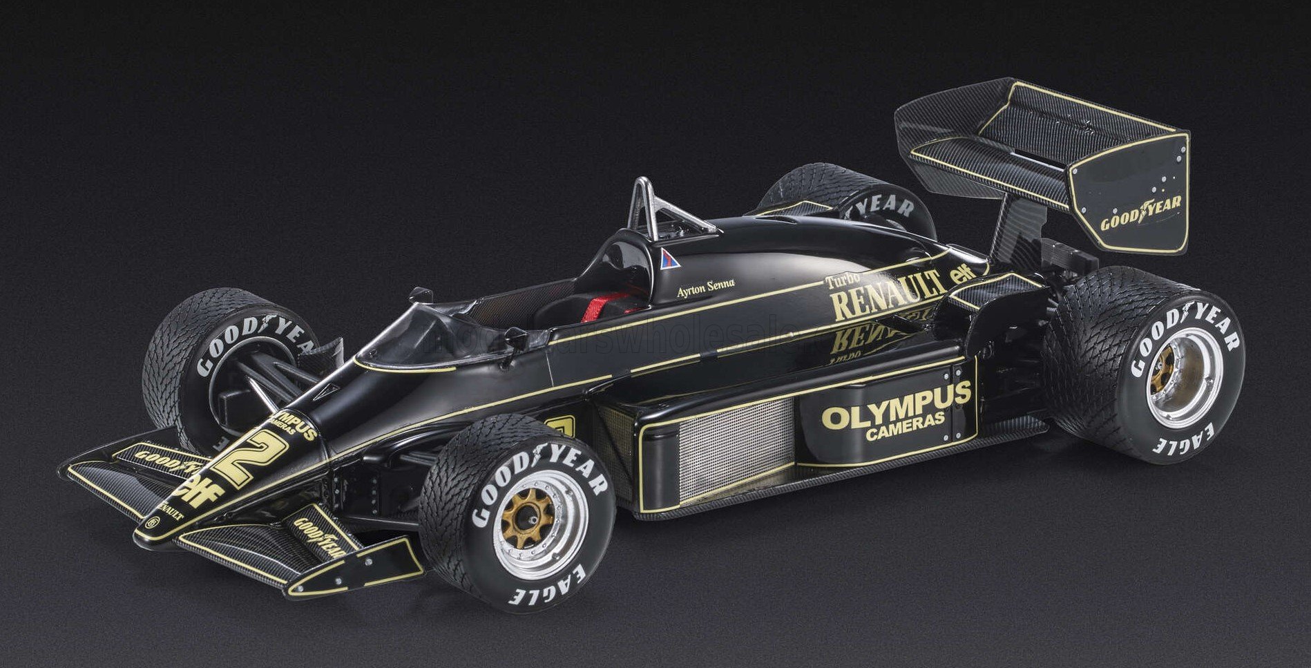 GP Replicas 1/12 ミニカー レジン プロポーションモデル 1985年ポルトガルGP 優勝モデル ロータス LOTUS - F1 97T RENAULT TURBO TEAM LOTUS JPS N o.12 POLE POSITION FASTEST LAP AND WINNER PORTUGAL GP 1985 AYRTON SENNA アイルトン・セナ ドライバーフィギュア付き