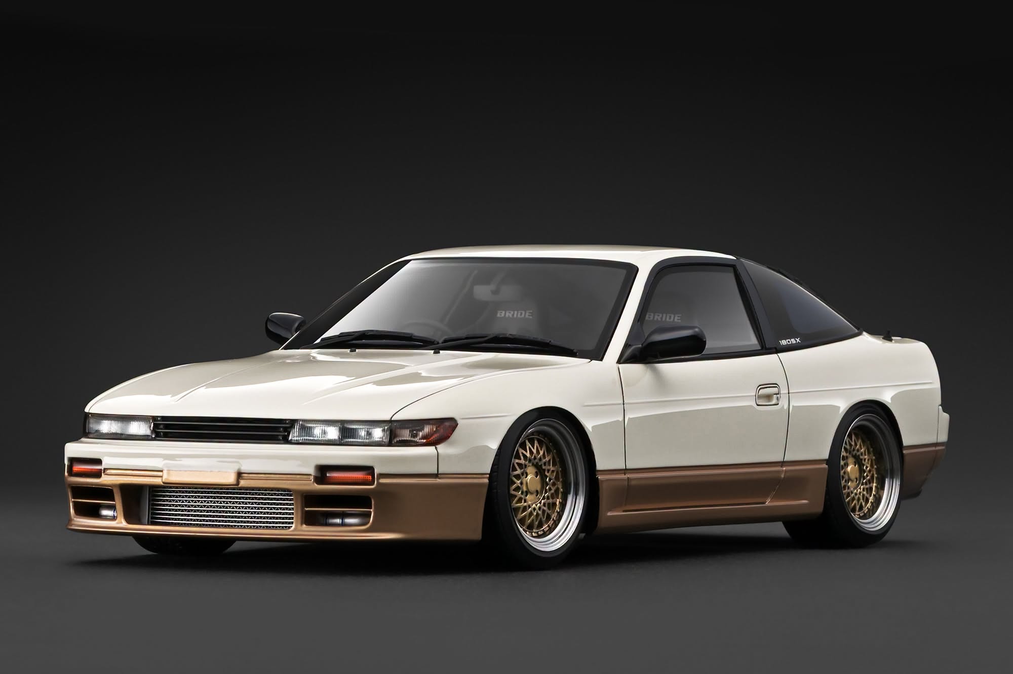 Ignition Model イグニッションモデル 1/18 ミニカー レジン・プロポーションモデル 1998年モデル 日産 Nissan Sileighty シルエイティ ホワイト・ゴールド