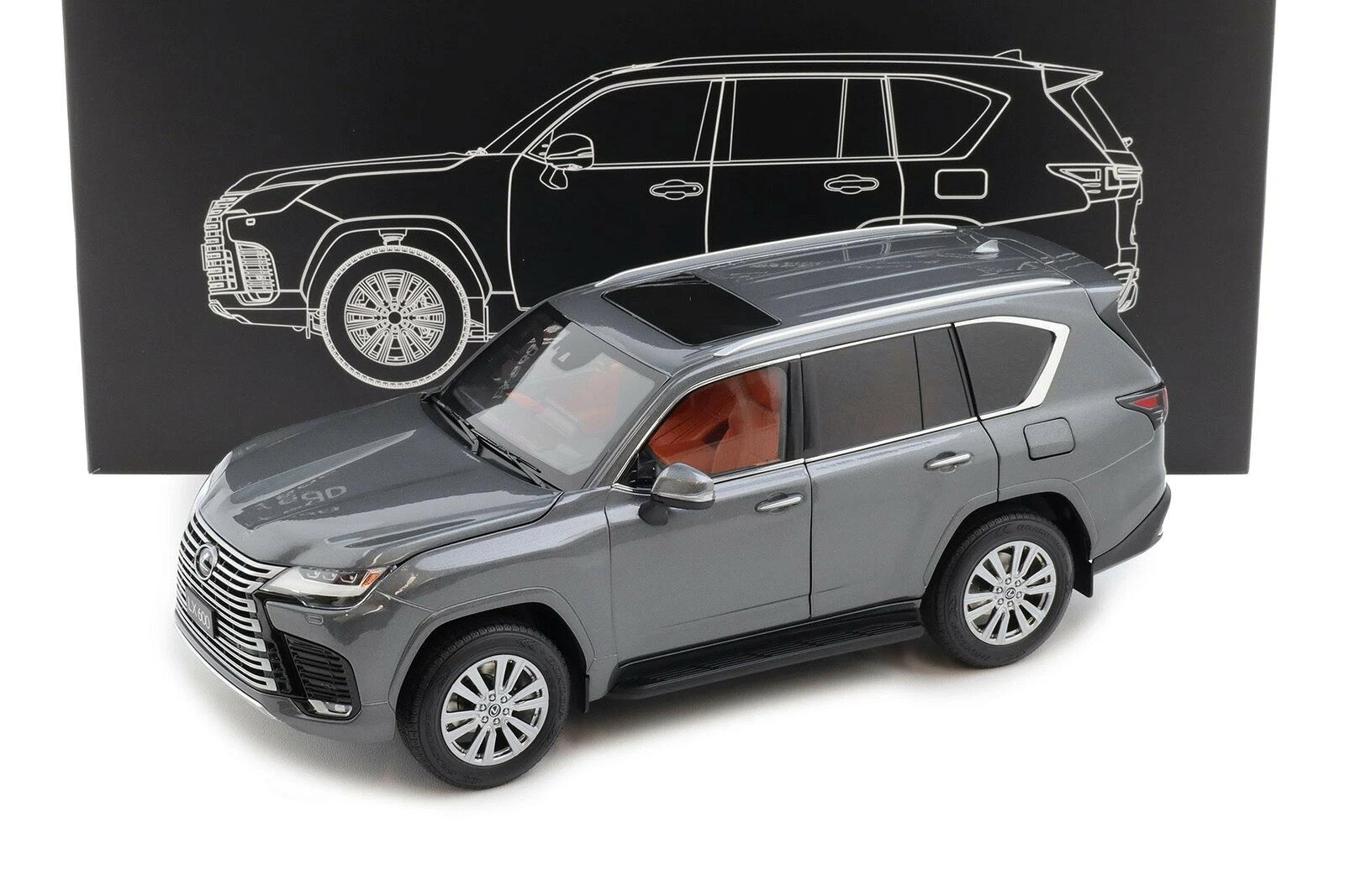 LCD Models 1/18 ミニカー ダイキャストモデル 2024年モデル レクサス LEXUS LX600 2024 左ハンドル仕様 グレーメタリック