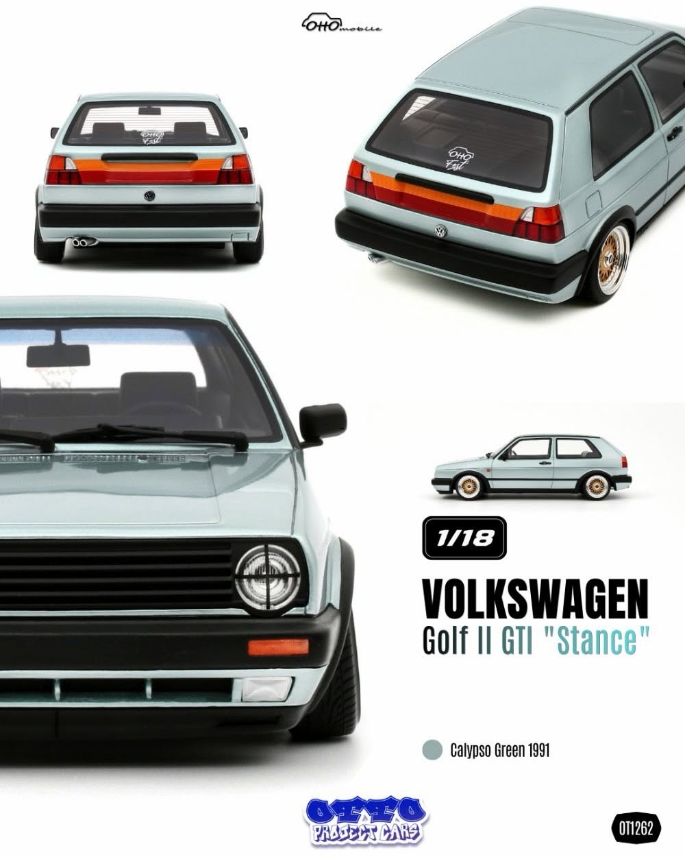 Rakuten - OttO Mobile otm1262 オットモビル 1/18 ミニカー レジン・プロポーションモデル 1991年モデル フォルクスワーゲン VOLKSWAGEN - GOLF II GTi 