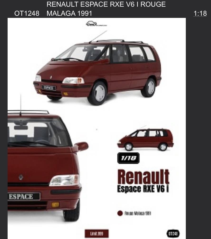 Rakuten - Otto Mobile otm1248 オットモビル 1/18 ミニカー レジン プロポーションモデル 1991年モデル ルノー RENAULT - ESPACE RXE V6 1991 レッド