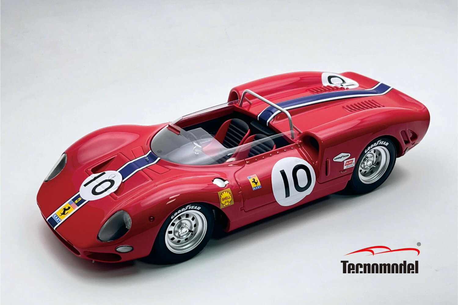 Tecnomodel テクノモデル 1/18 ミニカー レジン プロポーションモデル 1965年Mosport カナダGP 第3位 フェラーリ FERRARI - 365 P2 4.4L V12 SPIDER No.10 3rd MOSPORT CANADA GP 1965 PEDRO RODRIGUEZ