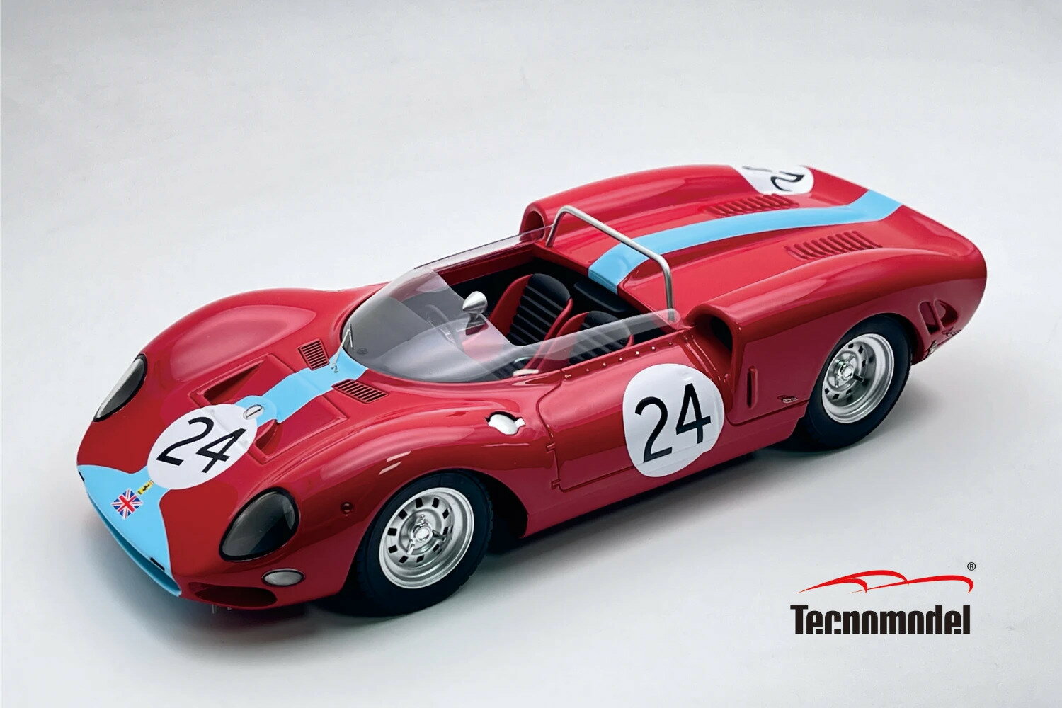 Rakuten - Tecnomodel テクノモデル 1/18 ミニカー レジン プロポーションモデル 1965年ブランズハッチ 第6位 フェラーリ FERRARI - 365 P2 4.4L V12 SPIDER No.24 6th GUARDS TROPHY BRANDS HATCH 1965 MIKE PARKES
