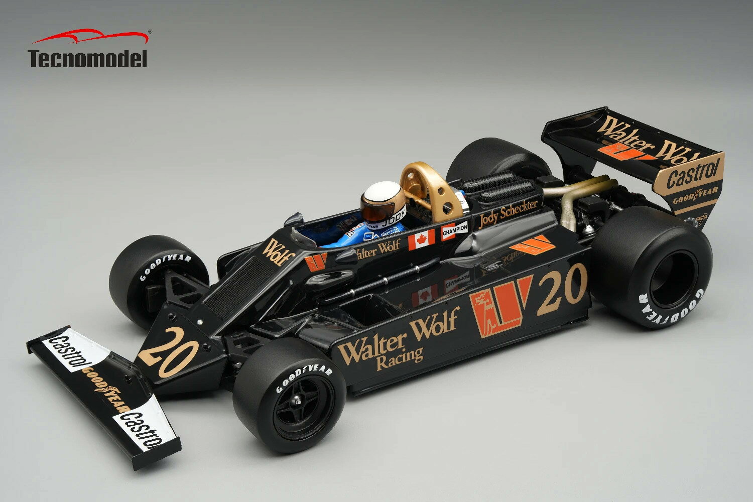 Tecnomodel テクノモデル 1/18 ミニカー レジン プロポーションモデル 1978年ドイツGP ウォルター・ウルフ・レーシング WOLF - F1 WR5 No.20 GERMAN GP 1978 JODY SCHECKTER ドライバーフィギュア付き