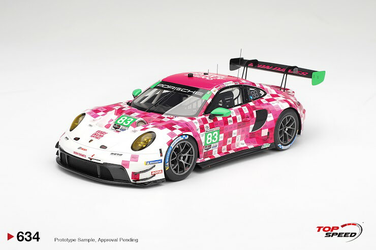 Top Speed 1/18 ミニカー レジン プロポーションモデル 2025年IMSA デイトナ24時間 ポルシェ Porsche 911 GT3 R (992) #83 Iron Dames 2025 IMSA Daytona 24 Hrs
