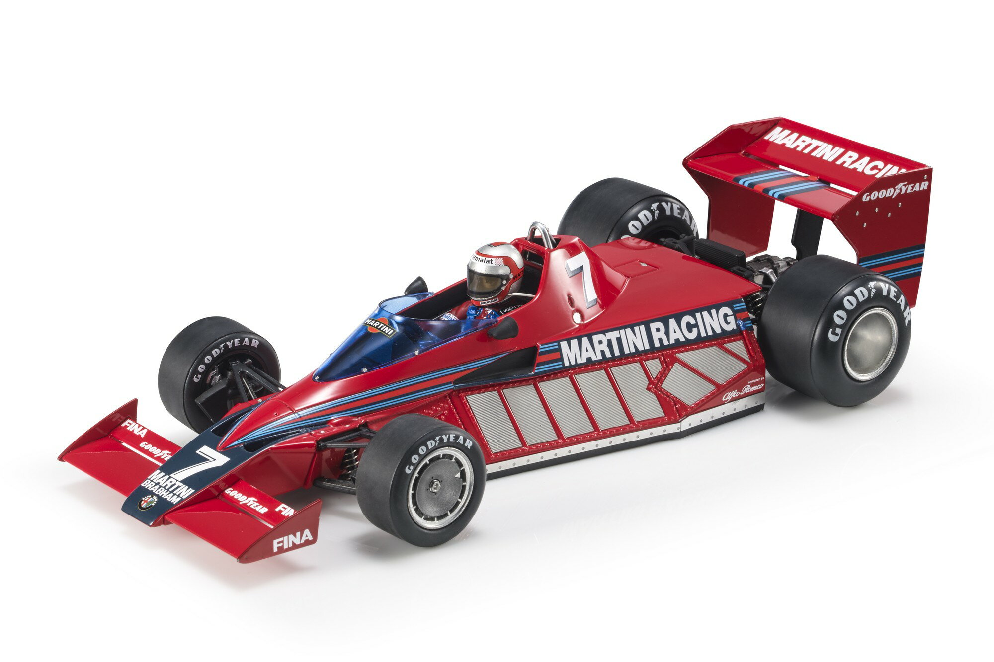 Rakuten - GP Replicas 1/18 ミニカー レジン プロポーションモデル 1977年シーズン アルファロメオ BRABHAM - F1 BT46 ALFA ROMEO PROTOTYPE MARTINI RACING No.7 TEST VERSION (with pilot figure) 1977 JOHN WATSON パイロットフィギャー付き