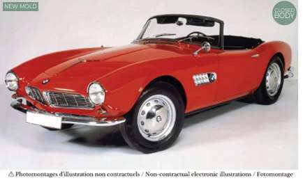 BMW - Norev ノレヴ 1/12 ミニカー ダイキャストモデル 1956年モデル BMW 507 CABRIOLET OPEN 1956 - JAPANESE RED レッド