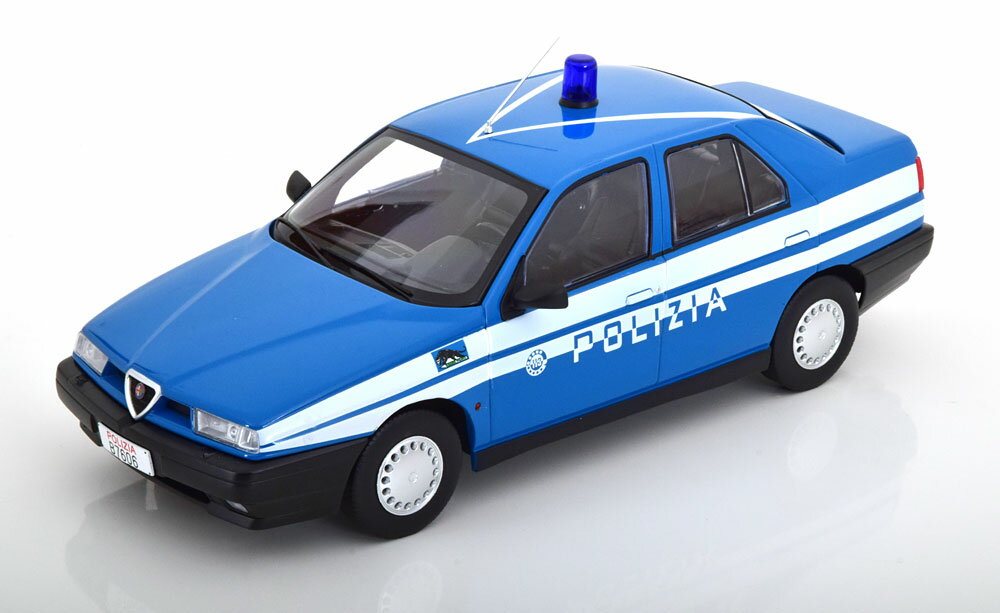 Triple9 1/18 ミニカー ダイキャストモデル 1992年モデル アルファロメオ ALFA ROMEO 155 POLIZIA (POLICE) 1992 警察車両