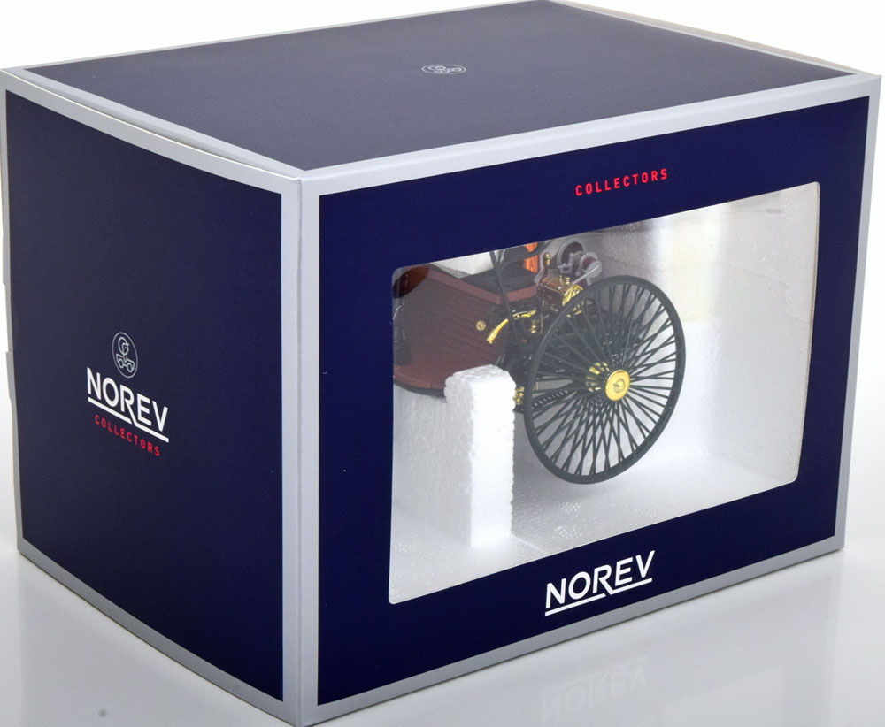ディー・ティー・ダブリューのNorev ノレヴ 1/18 ミニカー ダイキャストモデル 1886年モデル メルセデスベンツ MERCEDES BENZ - PATENT MOTORWAGEN 1886｜アングル3