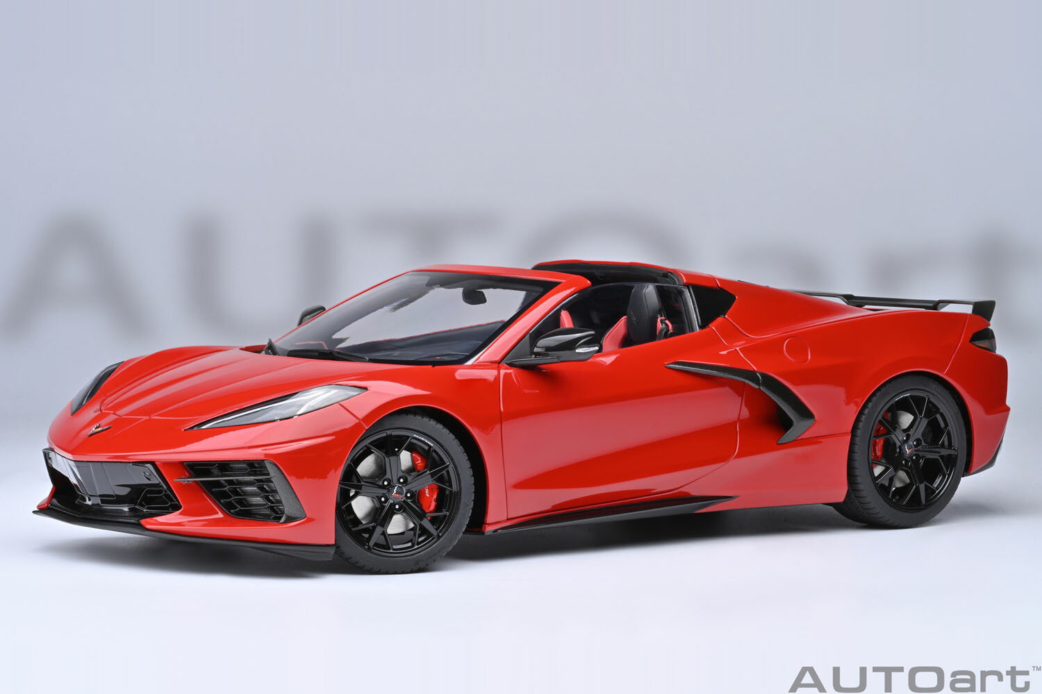 AUTOart オートアート 1/18 コンポジット・ダイキャストモデル 2021年モデル シボレー コルベット CHEVROLET - CORVETTE C8 STINGRAY Z51 2021 レッド 2