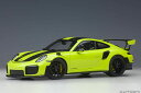 AUTOart オートアート 1/18 ミニカー コンポジット ダイキャストモデル 2019年モデル ポルシェ Porsche 911 (991.2) GT2 RS Weissach Package ヴァイザッハ パッケージ ライトグリーン カーボンブラック