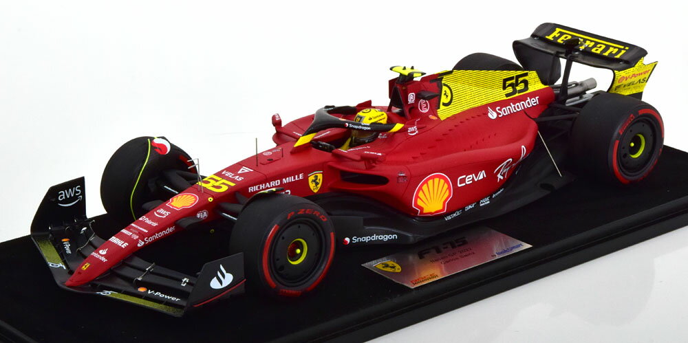 Looksmart 1/18 ミニカー レジン・プロポーションモデル 2022年モンツァ・イタリアGP 第4位 フェラーリ FERRARI - F1-75 SCUDERIA FERRARI No.55 4th MONZA GP ITALY 2022 CARLOS SAINZ カルロス・サインツ アクリルケース付き