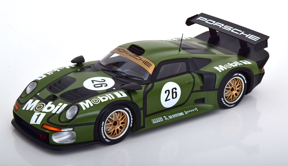 Werk83 1/18 ミニカー ダイキャストモデル 1996年ルマン24時間 ポルシェ PORSCHE - 911 GT1 3.2L TURBO TEAM PORSCHE AG MOBIL1 No.26 PRE QUALIFYING 24h LE MANS 1996 Y.DALMAS - H.J.STUCK - K.WENDLINGER