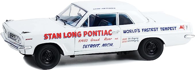 Highway 61 1/18 ミニカー ダイキャストモデル 1963年モデル ポンティアック Pontiac Tempest - Stan Long Pontiac, Detroit, Michigan 