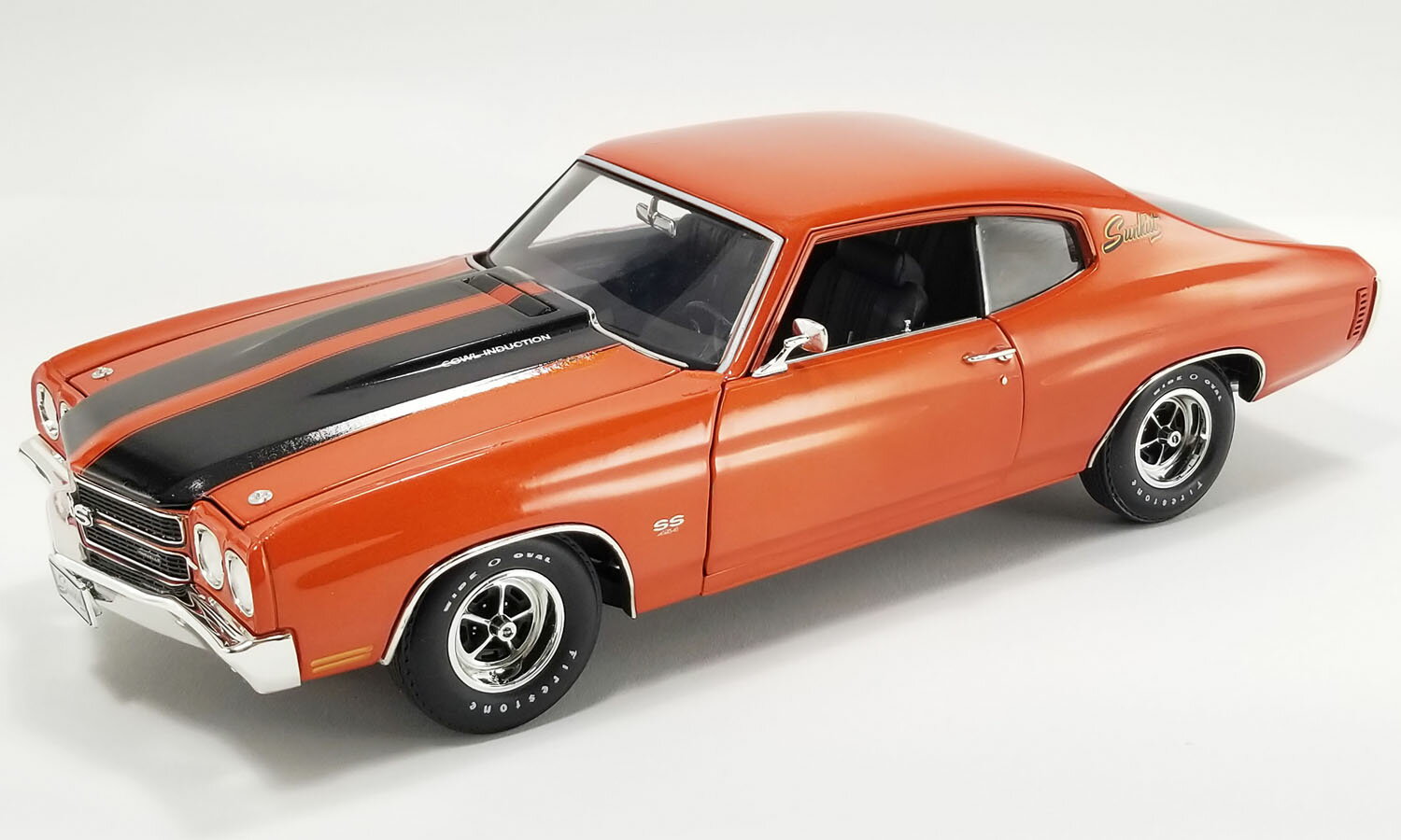 ACME 1/18 ミニカー ダイキャストモデル 1970年モデル シボレー CHEVROLET CHEVELLE SS 1970 - SUNKIST オレンジ
