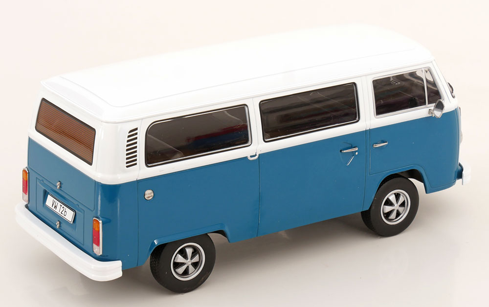 KK-Scale 1/18 ミニカー ダイキャストモデル 1972年モデル フォルクスワーゲン VOLKSWAGEN - T2b MINIBUS 1972 WITH FUCHS RIMS ブルー 2