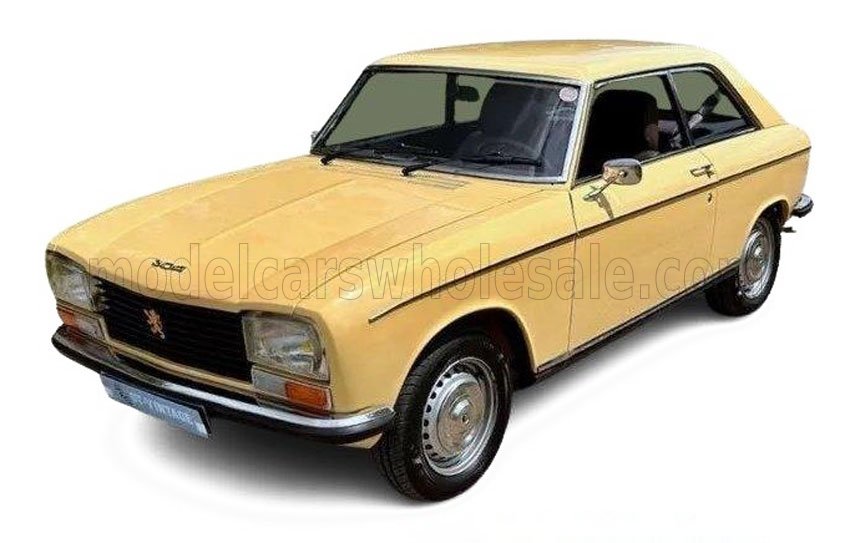 PEUGEOT - Norev ノレヴ 1/18 ミニカー ダイキャストモデル 1974年モデル プジョー PEUGEOT - 304 COUPE S 1974 イエロー