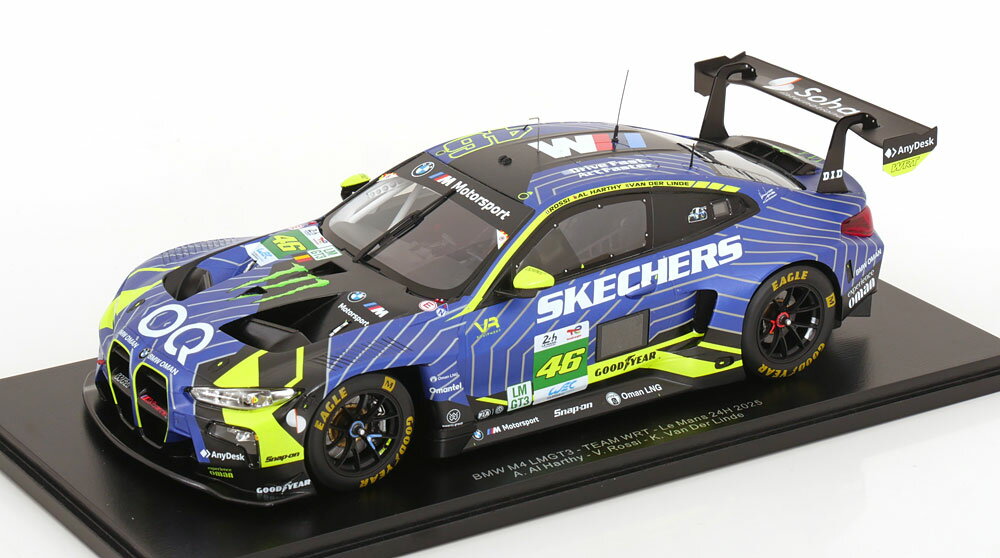 Spark 1/18 ミニカー レジン プロポーションモデル 2025年ルマン24時間 BMW - 4-SERIES M4 GT3 EVO 3.0L TURBO TEAM WRT No.46 24h LE MANS 2025 VALENTINO ROSSI - KELVIN VAN DER LINDE - AHMAD AL HARTHY