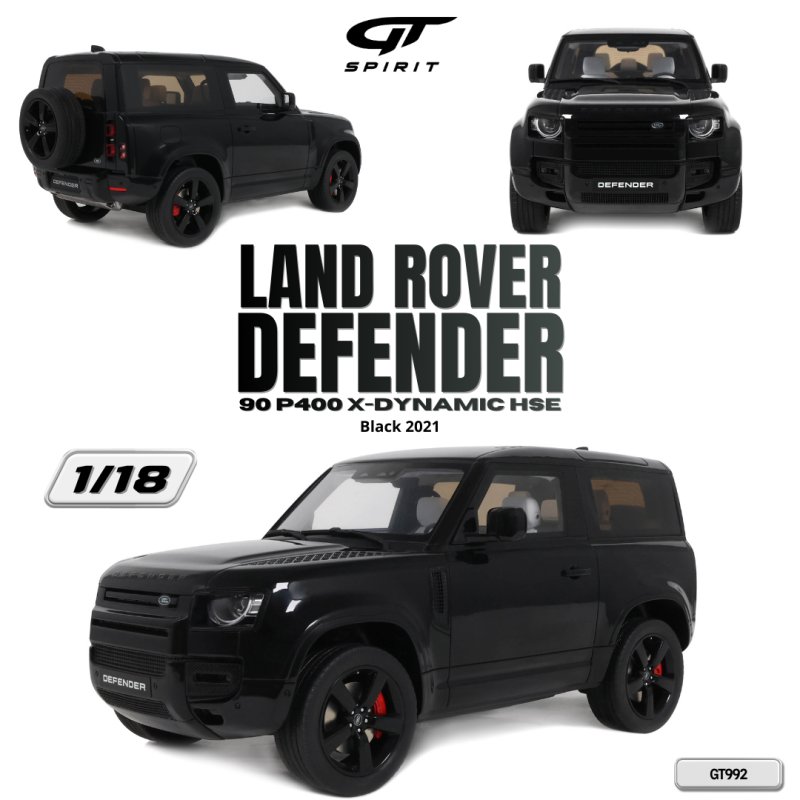 GT Spirit gts992 1/18 ミニカー レジン プロポーションモデル 2021年モデル ランドローバー LAND ROVER - NEW DEFENDER 90 P400X X-DYNAMIC HSE 2021 ブラック