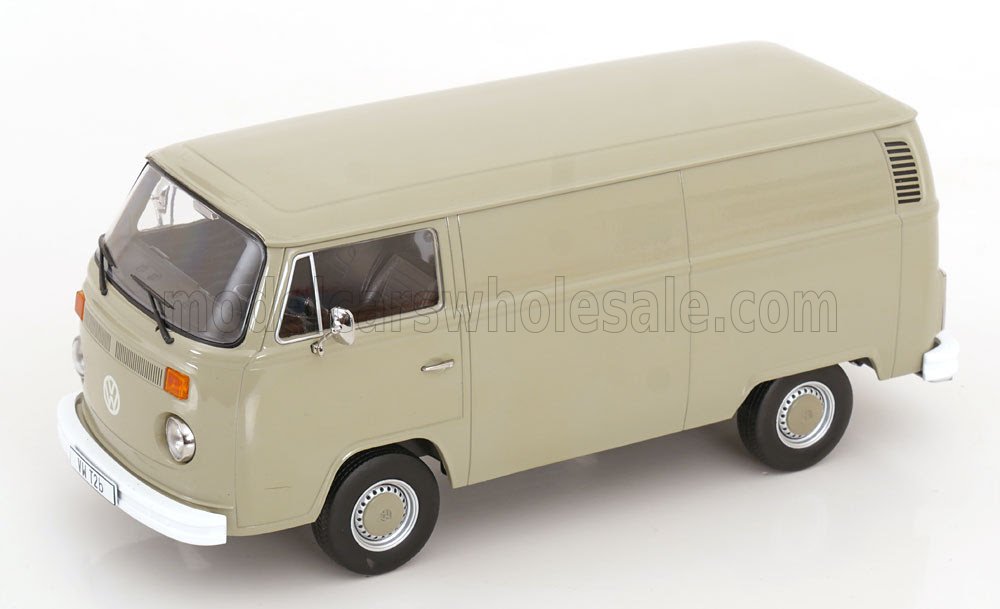 KK-Scale 1/18 ミニカー ダイキャストモデル 1972年モデル フォルクスワーゲン VOLKSWAGEN - T2b DELIVERY VAN 1972 ライトグレー
