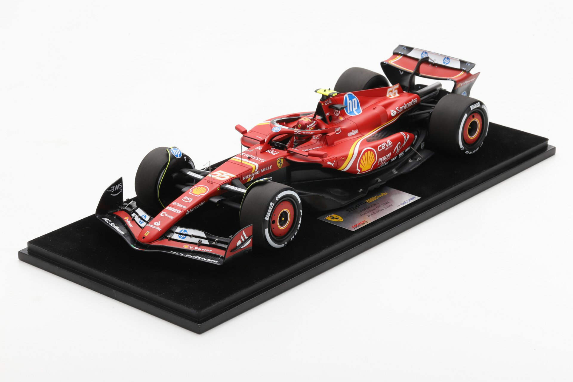 Other - Looksmart 1/18 ミニカー レジン・プロポーションモデル 2024年12月アブダビGP 第2位 フェラー リ FERRARI - F1 SF-24 TEAM SCUDERIA FERRARI No.55 2nd ABU DHABI GP 2024 CARLOS SAINZ カルロス・サインツ