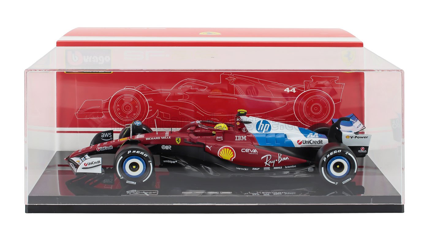 Rakuten - 日本未発売モデル Burago 1/18 ミニカー ダイキャストモデル 2025年5月マイアミGP フェラー リ FERRARI F1 SF-25 TEAM SCUDERIA FERRARI HP No.44 MIAMI GP 2025 LEWIS HAMILTON ルイス・ハミルトン