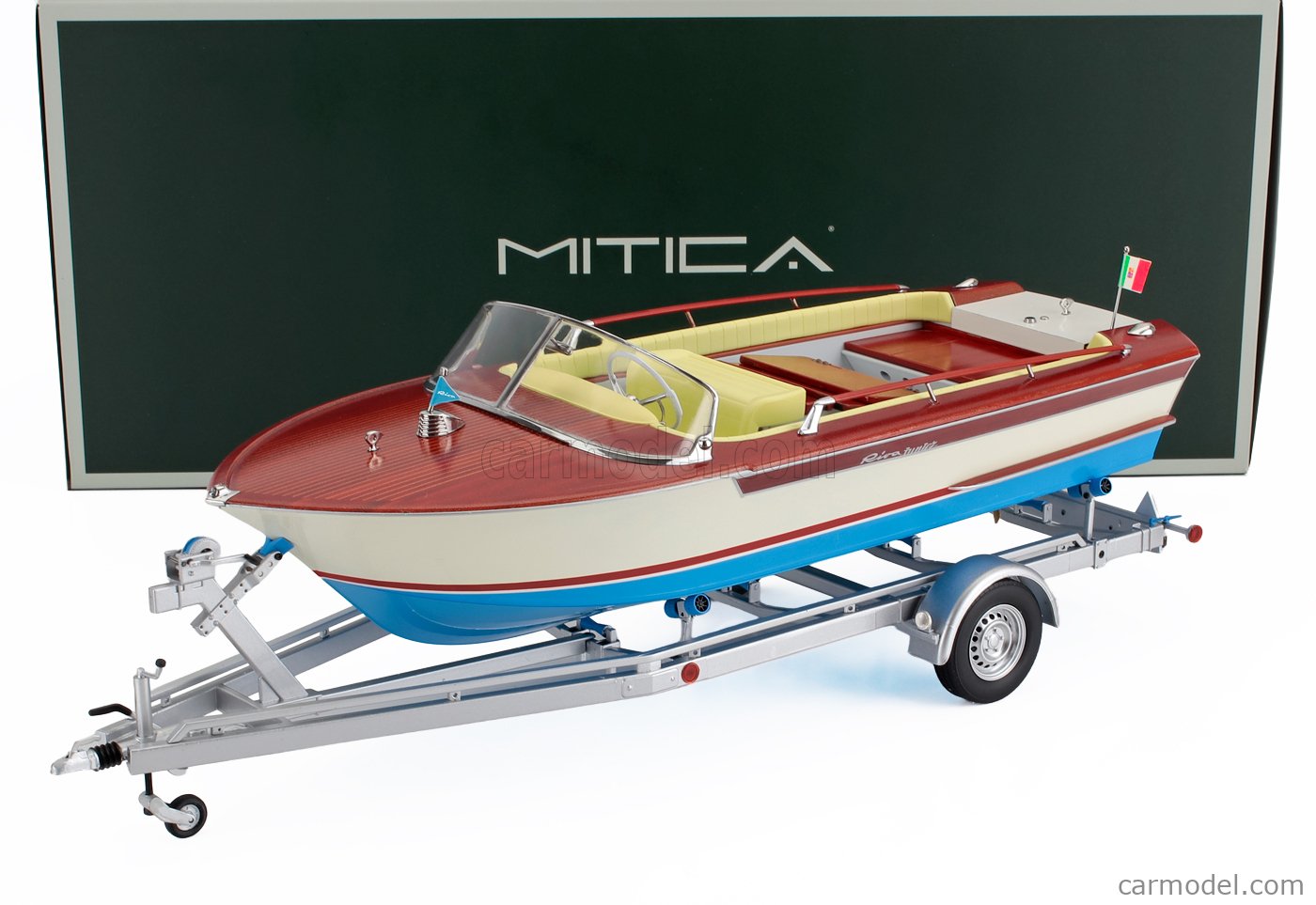 Mitica 1/18 ダイキャストモデル 1966年モデル リーヴァ RIVA - RIVA JUNIOR 1966 - MOTOSCAFO - MOTORBOAT - IVORY YELLOW アイボリー・イエロー (25cm)