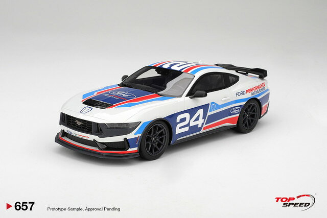 Top Speed 1/18 ミニカー レジン プロポーションモデル 2025年モデル フォード FORD USA - MUSTANG DARK HORSE No.24 FORD PERFORMANCE RACING SCHOOL 2025