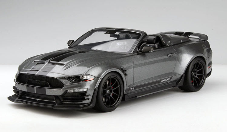 GT Spirit 1/18 ミニカー レジン プロポーションモデル 2021年モデル シェルビー SHELBY SUPER SNAKE SPEEDSTER Carbonized Grey w/ Black Stripes カーボングレー