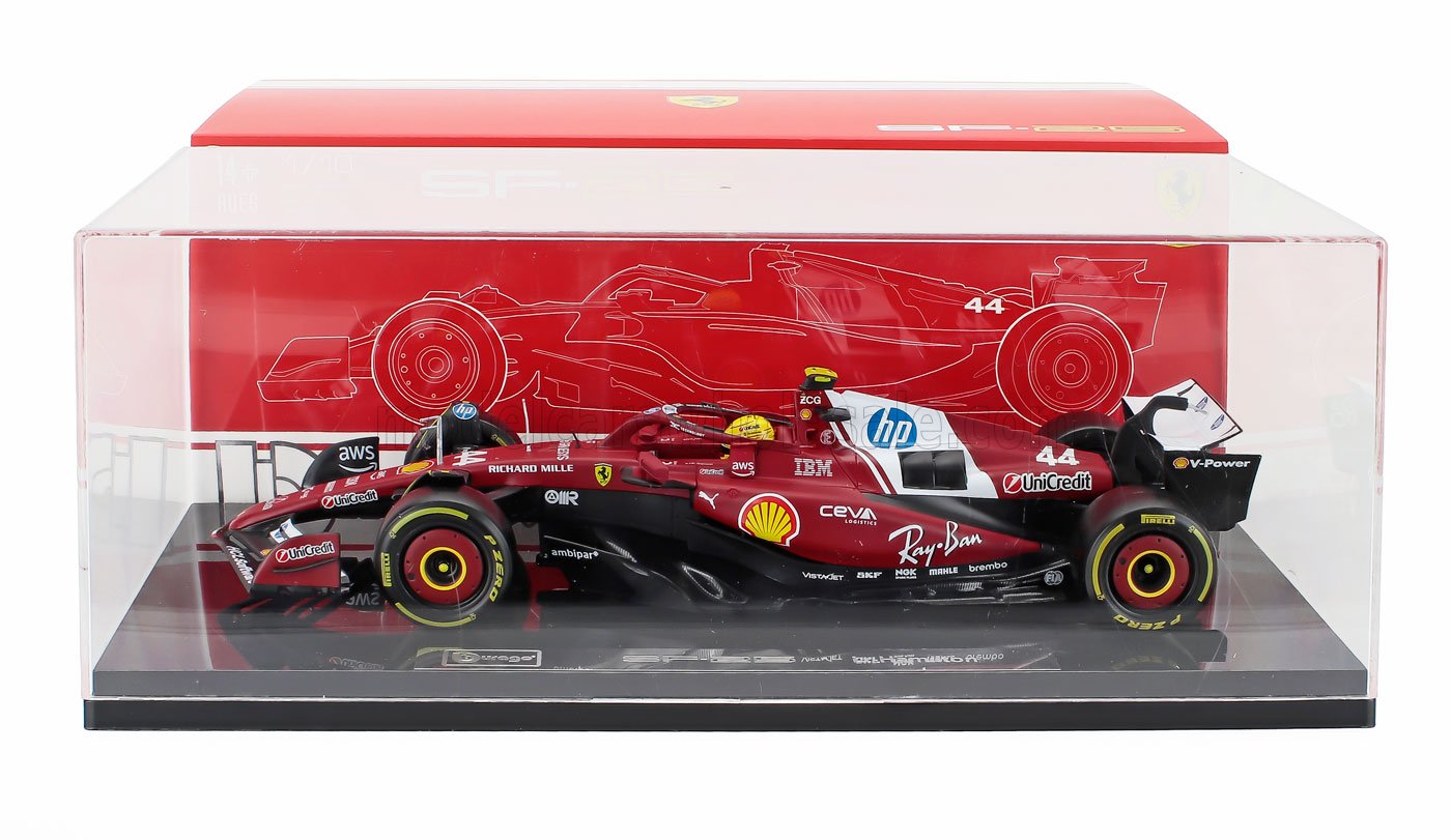 Other - 日本未発売モデル Burago 1/18 ミニカー ダイキャストモデル 2025年シーズン フェラー リ FERRARI F1 SF-25 TEAM SCUDERIA FERRARI HP No.44 SEASON 2025 LEWIS HAMILTON ルイス・ハミルトン