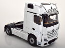 NZG 1/18 ミニカー ダイキャストモデル 2018年モデル メルセデスベンツ MERCEDES BENZ - ACTROS 2 1863 GIGASPACE 4x2 MIRRORCAM TRACTOR TRUCK 2-ASSI 2018 ホワイト