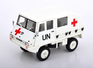 Schuco シュコー 1/18 ミニカー ダイキャストモデル 1975年モデル シュタイア・ダイムラー・プフ STEYR-PUCH - HAFLINGER UN AMBULANCE 1975