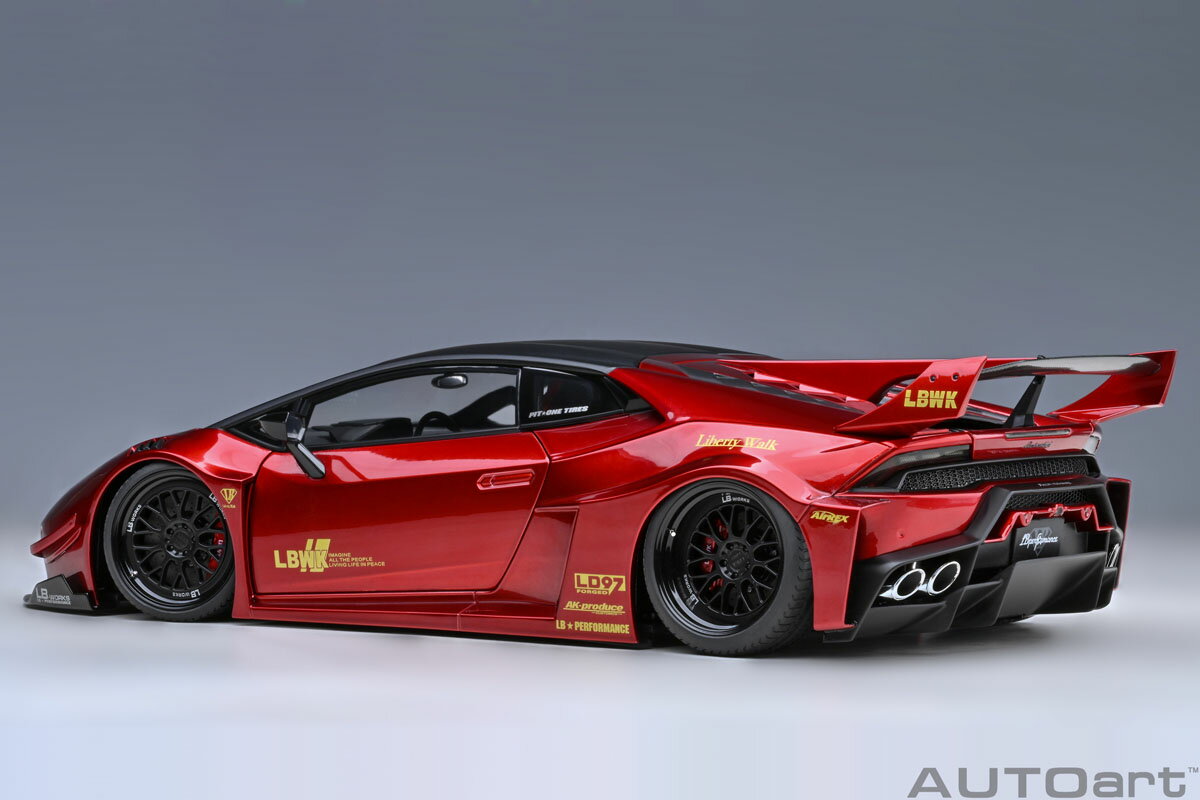 AUTOart オートアート 1/18 ミニカー コンポジットダイキャストモデル リバーティウォーク LB-Silhouette Works ランボルギーニ ウラカン GT ハイパーレッドLiberty Walk LB-Silhouette Works Lamborghini Huracan GT 2