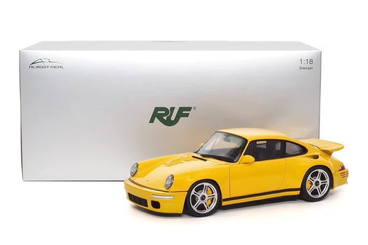 Almost Real 1/18 ミニカー ダイキャストモデル 2017年モデル ルーフ PORSCHE - 911 964 RUF CTR ANNIVERSARY COUPE 2017 Blossom Yellow イエロー