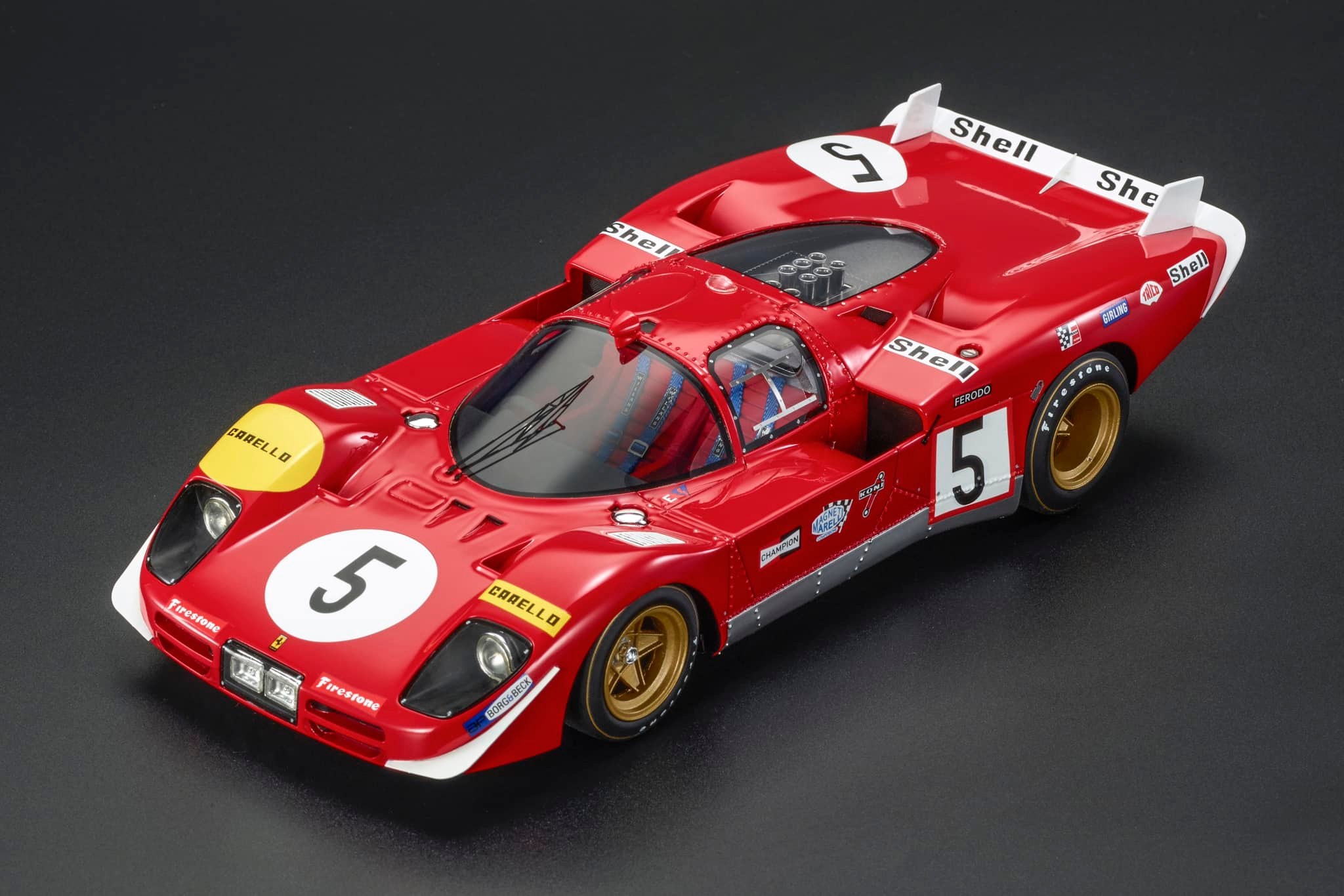 Topmarques トップマルケス 1/18 ミニカー レジン プロポーションモデル 1970年ルマン24時間 フェラーリ FERRARI - 512S TEAM SEFAC SPA FERRARI No.5 24h LE MANS 1970 JACKY ICKX - PETER SCHETTY