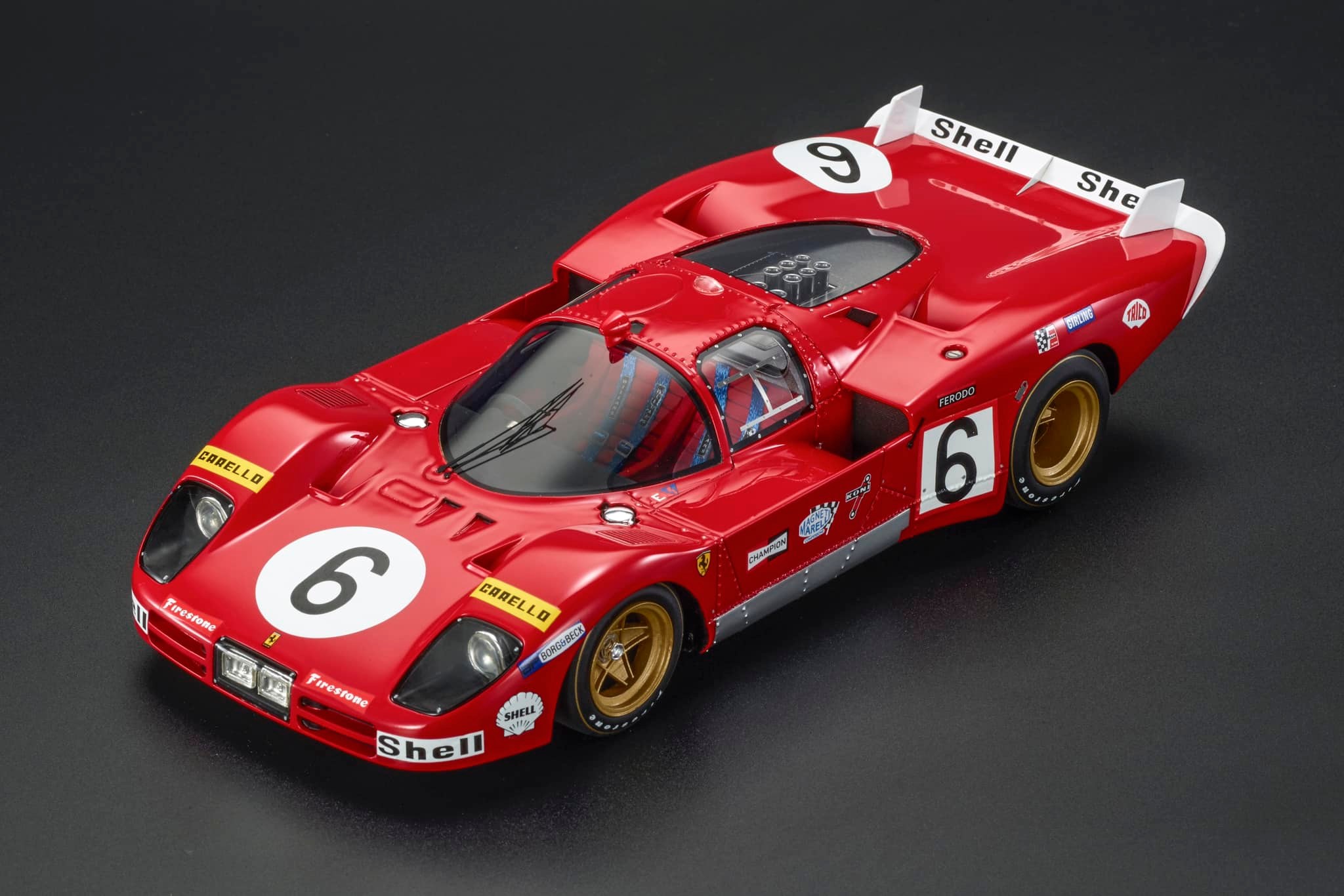 Topmarques トップマルケス 1/18 ミニカー レジン プロポーションモデル 1970年ルマン24時間 フェラーリ FERRARI - 512S TEAM SEFAC SPA FERRARI No.6 24h LE MANS 1970 IGNAZIO GIUNTI - NINO VACCARELLA