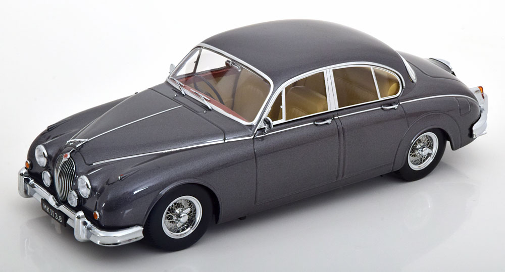 KK Scale 1/18 ミニカー ダイキャストモデル 1959年モデル ジャガー JAGUAR - MKII 3.8 1959 ダークグレーメタリック