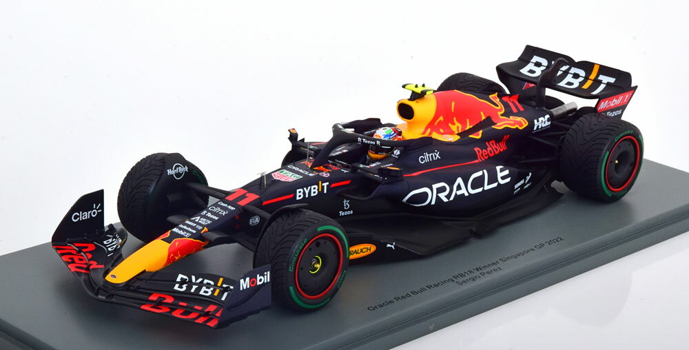 Spark 1/18 ミニカー レジン プロポーションモデル 2022年10月シンガポールGP 優勝モデル オラクル レッドブル レーシング RED BULL - F1 RB18 TEAM ORACLE RED BULL RACING SINGAPORE GP 2022 セルジオ・ペレス