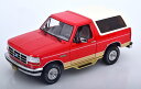 Greenlight グリーンライト 1/18 ミニカー ダイキャストモデル 1994年モデル フォード FORD USA - BRONCO 1994 EDDIE BAUER EDITION レッド